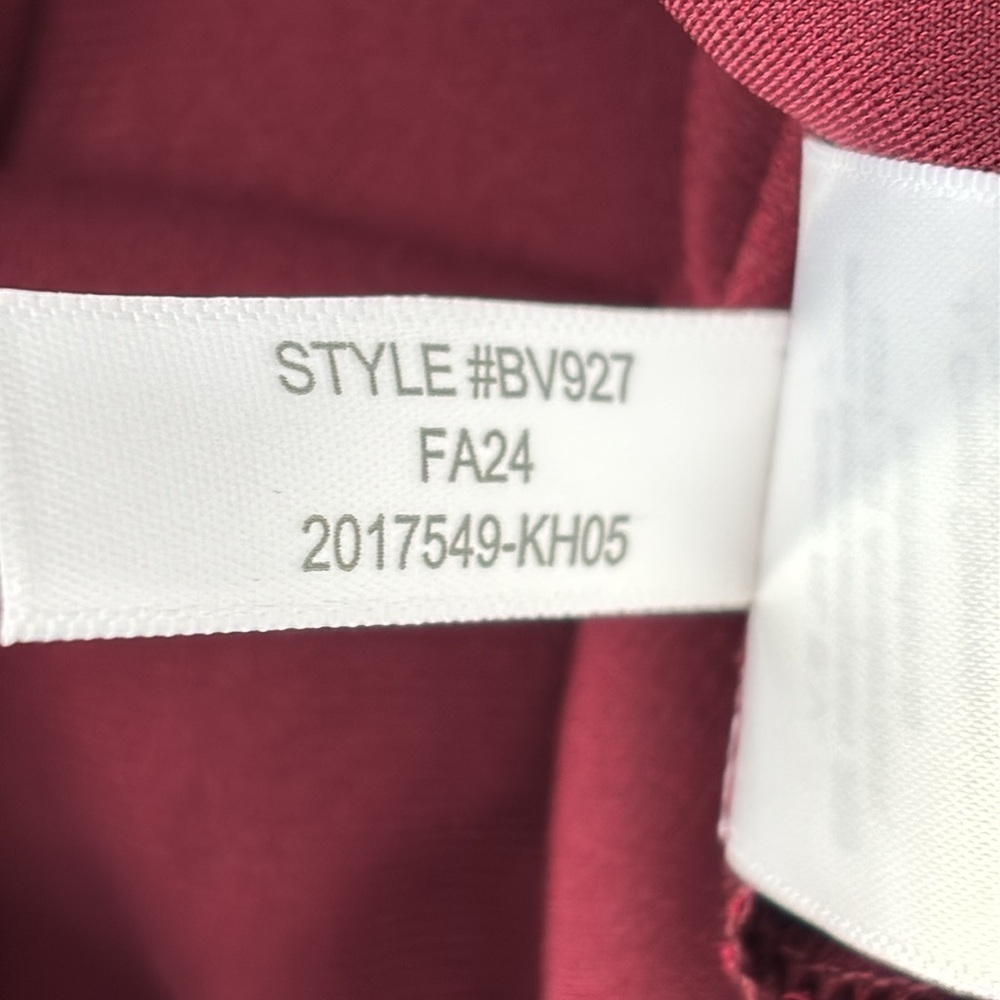 J Crew Factory Drapey‎ satin button-up top in Vintage Burgundy size M NWT BV927 - Picture 10 of 12